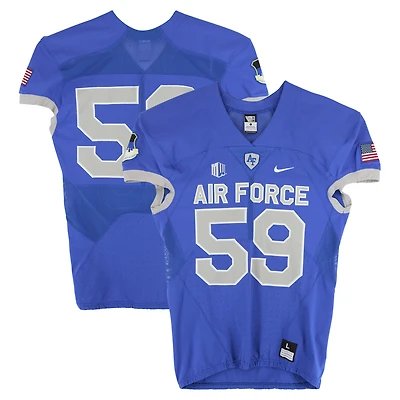Air Force Falcons Team-Issued #59 Royal Nike Jersey from the Football Program - Size L