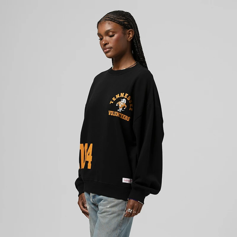 Women's Mitchell & Ness Black Tennessee Volunteers Multi-Hit Sweatshirt