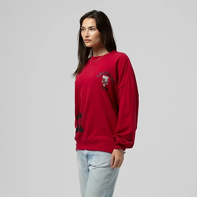 Women's Mitchell & Ness Crimson Alabama Tide Multi-Hit Sweatshirt