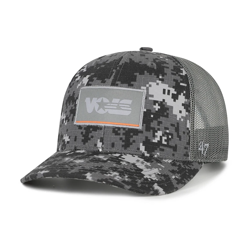 Men's '47 Camo Tennessee Volunteers Smokey Grey Square Script Trucker Adjustable Hat