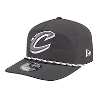Men's New Era Graphite Cleveland Cavaliers Tonal Rope 19TWENTY Adjustable Hat
