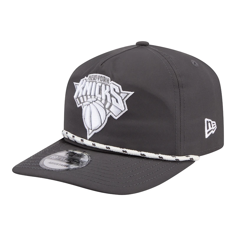 Men's New Era Graphite New York Knicks Tonal Rope 19TWENTY Adjustable Hat