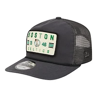 Men's New Era  Charcoal Boston Celtics Washed Patch 19TWENTY Adjustable Trucker Hat