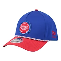 Men's New Era  Blue/Red Detroit Pistons Rope Two-Tone M-Crown A-Frame 39THIRTY Flex Hat