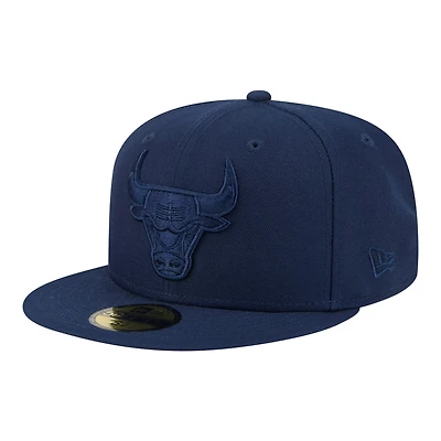 Men's New Era Navy Chicago Bulls Tonal Color Pack 59FIFTY Fitted Hat