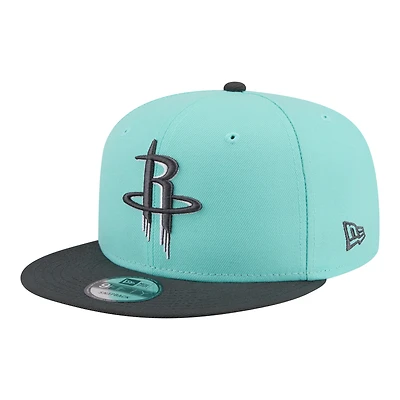 Men's New Era Turquoise/Charcoal Houston Rockets Color Pack Two-Tone 9FIFTY Snapback Hat
