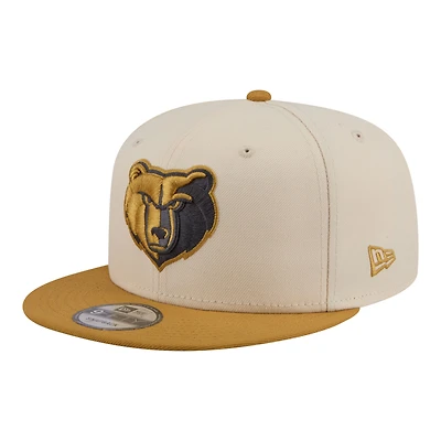 Men's New Era  Cream/Tan Memphis Grizzlies Two-Tone Color Pack 9FIFTY Snapback Hat
