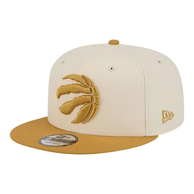 Men's New Era  Cream/Tan Toronto Raptors Two-Tone Color Pack 9FIFTY Snapback Hat