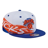 New Era  White/Blue New York Knicks Swept 9FIFTY Snapback Hat