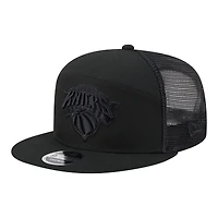 Men's New Era  Black New York Knicks Block Split Panel 9FIFTY Snapback Hat