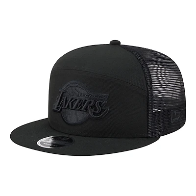 Men's New Era  Black Los Angeles Lakers Block Split Panel 9FIFTY Snapback Hat