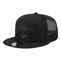 Men's New Era  Black Los Angeles Lakers Block Split Panel 9FIFTY Snapback Hat