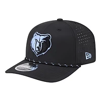 Men's New Era Black Memphis Grizzlies Sport Rope Vented Stretch-Snap 9SEVENTY Hat