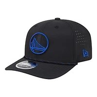 Men's New Era Black Golden State Warriors Sport Rope Vented Stretch-Snap 9SEVENTY Hat