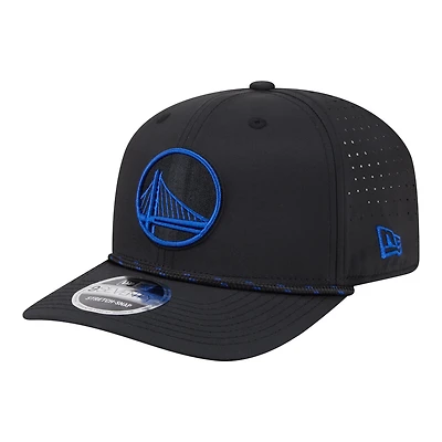 Men's New Era Black Golden State Warriors Sport Rope Vented Stretch-Snap 9SEVENTY Hat