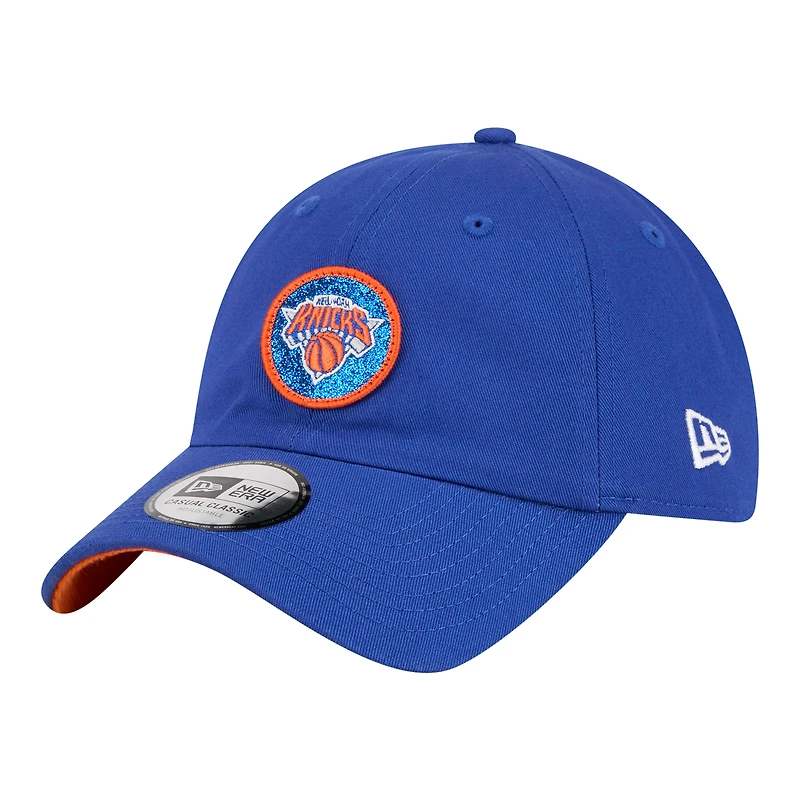 Women's New Era Blue New York Knicks Sparkle Casual Classic Adjustable Hat
