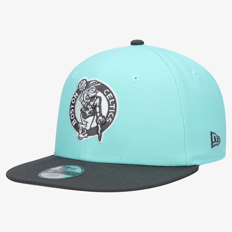 Youth New Era Turquoise/Charcoal Boston Celtics 9FIFTY Snapback Hat