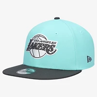 Youth New Era  Turquoise/Charcoal Los Angeles Lakers 9FIFTY Snapback Hat
