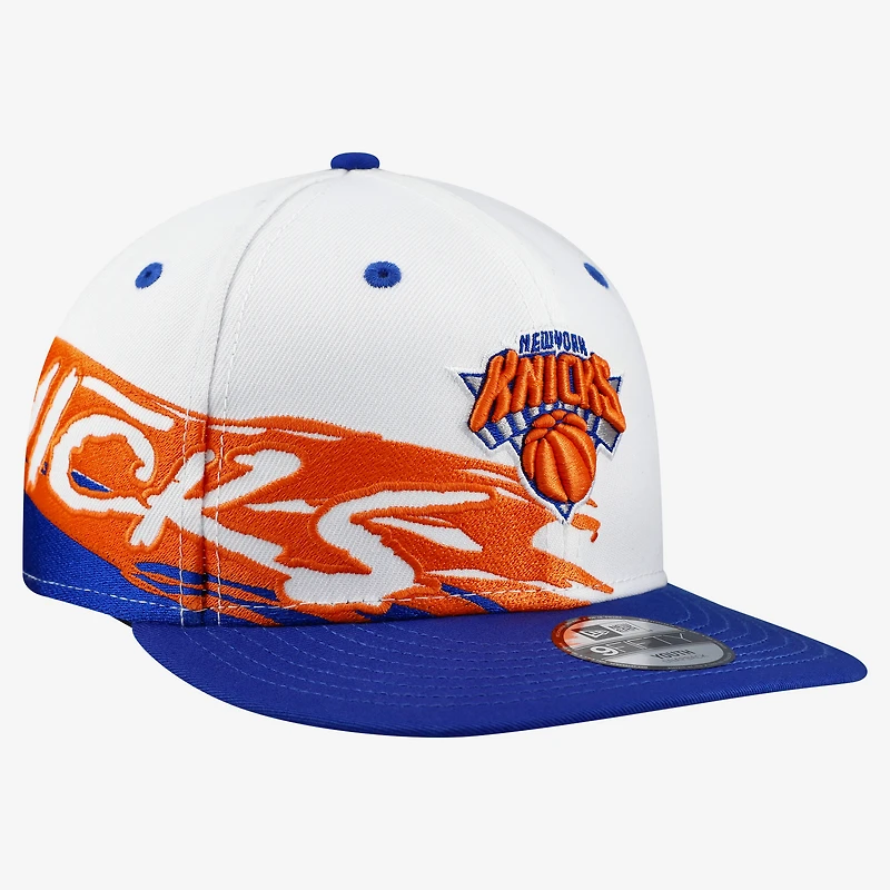 Youth New Era  White/Blue New York Knicks Swept 9FIFTY Snapback Hat