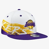 Youth New Era  White/Purple Los Angeles Lakers Swept 9FIFTY Snapback Hat