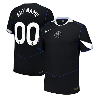 Men's Nike  Black Chelsea 2025/26 Third Authentic Custom Jersey