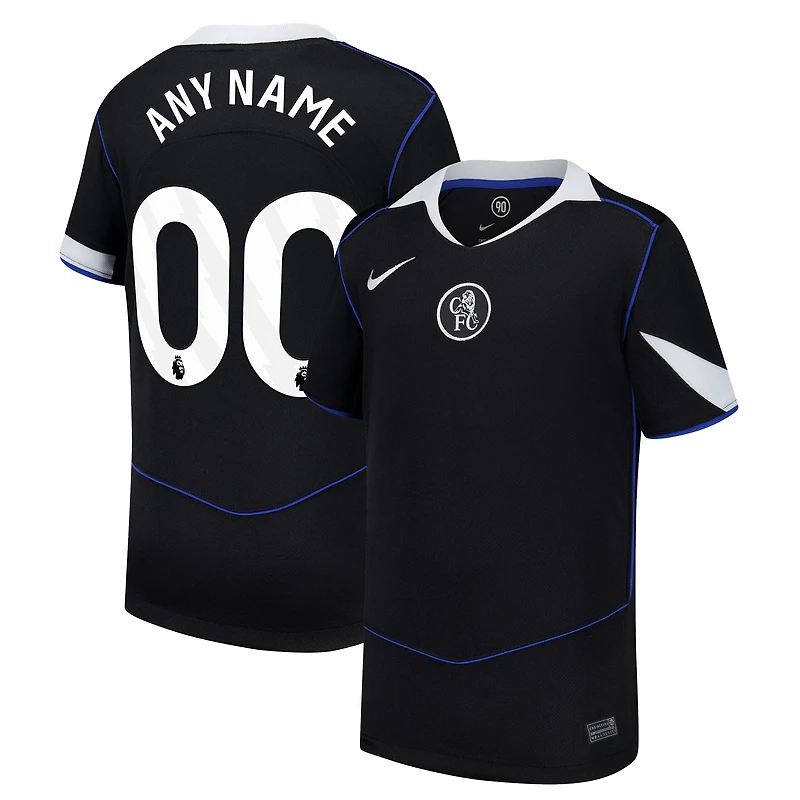 Youth Nike Black Chelsea 2025/26 Third Replica Custom Jersey