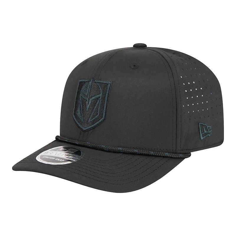 Men's New Era  Black Vegas Golden Knights Sport Vented 9SEVENTY Rope Adjustable Hat