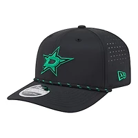 Men's New Era  Black Dallas Stars Sport Vented 9SEVENTY Rope Adjustable Hat