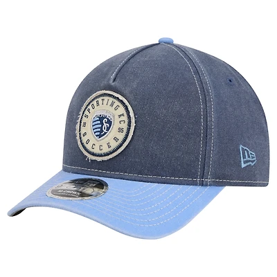 Men's New Era  Blue Sporting Kansas City Jersey Hook 9FORTY Adjustable Hat