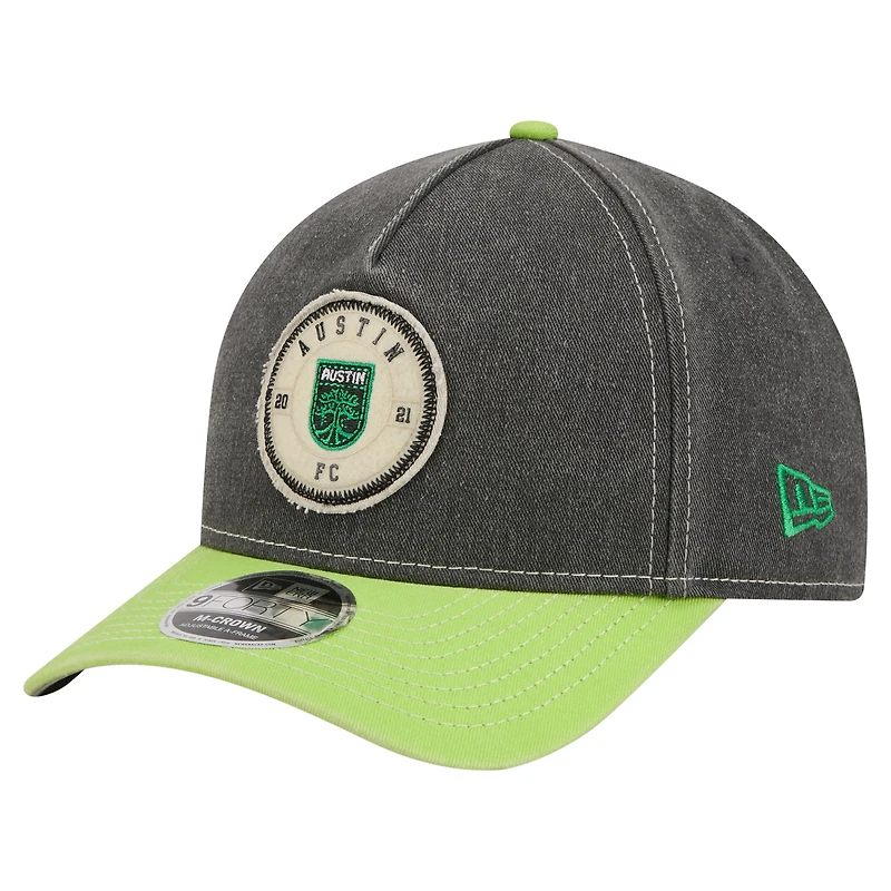 Men's New Era  Black Austin FC Jersey Hook 9FORTY Adjustable Hat