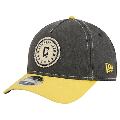 Men's New Era  Black Columbus Crew Jersey Hook 9FORTY Adjustable Hat