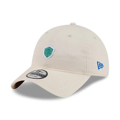 Men's New Era Beige Seattle Sounders FC Micro Team Logo 9TWENTY Adjustable Hat
