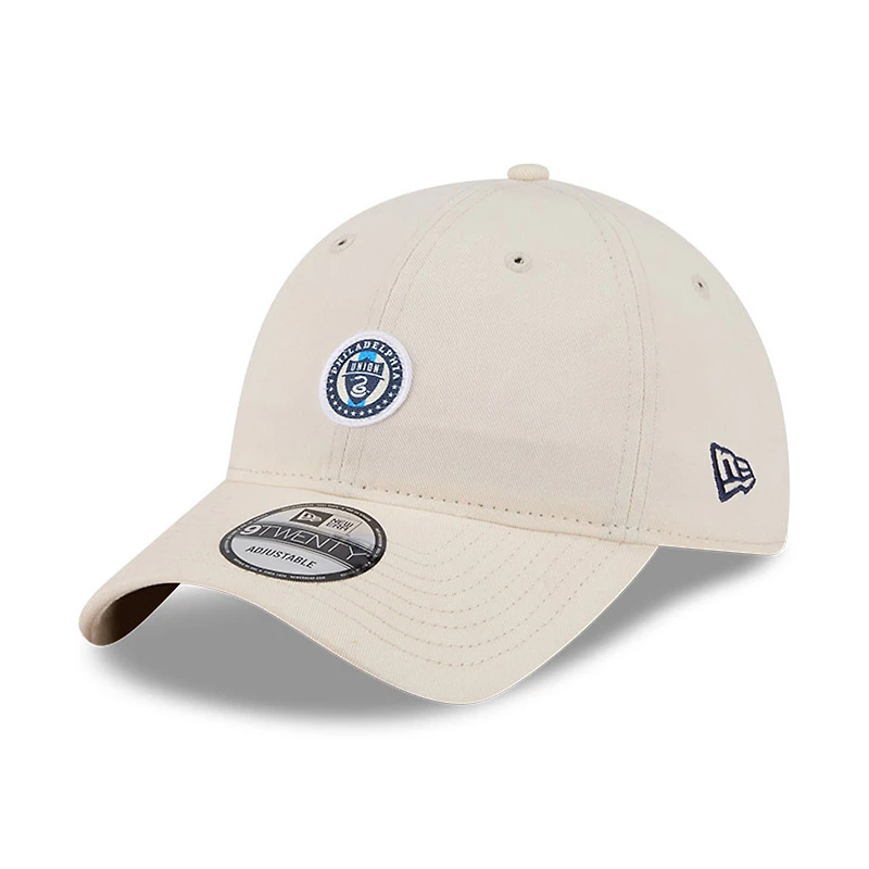 Men's New Era Beige Philadelphia Union Micro Team Logo 9TWENTY Adjustable Hat