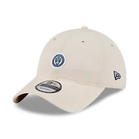Men's New Era Beige Philadelphia Union Micro Team Logo 9TWENTY Adjustable Hat