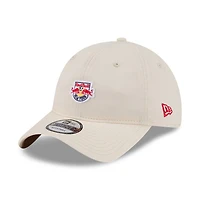 Men's New Era Beige New York Red Bulls Micro Team Logo 9TWENTY Adjustable Hat