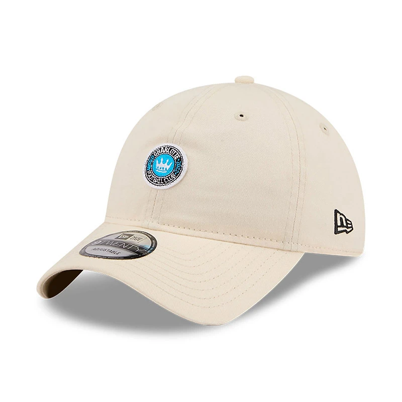 Men's New Era Beige Charlotte FC Micro Team Logo 9TWENTY Adjustable Hat