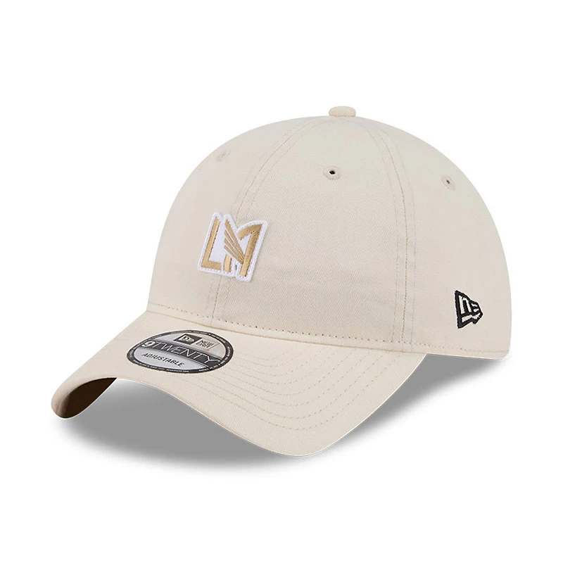 Men's New Era Beige LAFC Micro Team Logo 9TWENTY Adjustable Hat