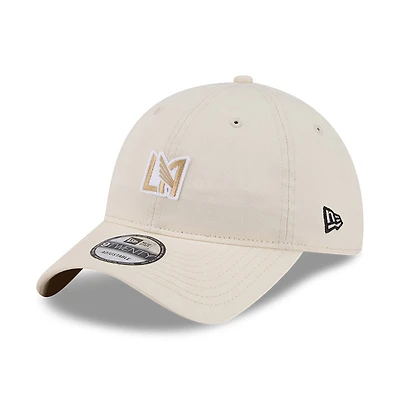 Men's New Era Beige LAFC Micro Team Logo 9TWENTY Adjustable Hat