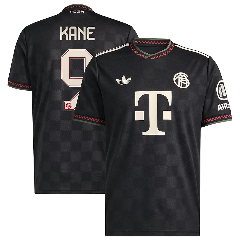 Men's adidas Harry Kane Black Bayern Munich 2025/26 Third Replica Player Jersey