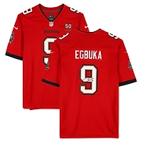 Emeka Egbuka Tampa Bay Buccaneers Autographed Nike White 50 Seasons Patch Game Jersey