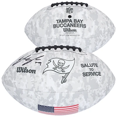 Emeka Egbuka Tampa Bay Buccaneers Autographed Wilson 2024 Salute To Service Football