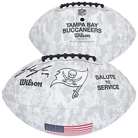 Emeka Egbuka Tampa Bay Buccaneers Autographed Wilson 2024 Salute To Service Football
