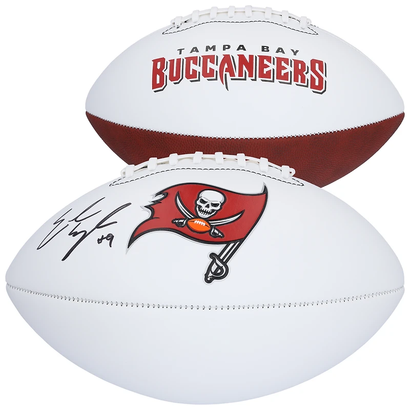 Emeka Egbuka Tampa Bay Buccaneers Autographed Franklin White Panel Football