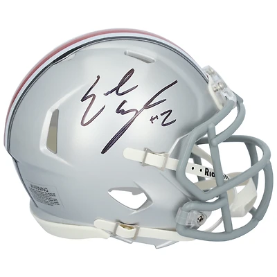 Emeka Egbuka Ohio State Buckeyes Autographed Riddell Speed Mini Helmet