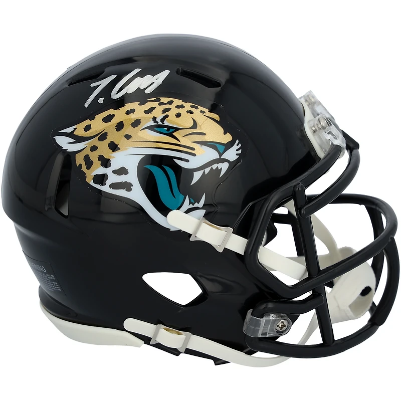 Travis Hunter Jacksonville Jaguars Autographed Riddell Speed Mini Helmet
