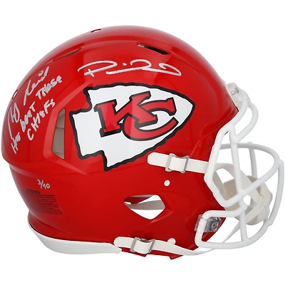 Patrick Mahomes & Andy Reid Kansas City Chiefs Autographed Riddell Speed Authentic Helmet with "How Bout Those Chiefs" Inscription - Limited Edition of 10