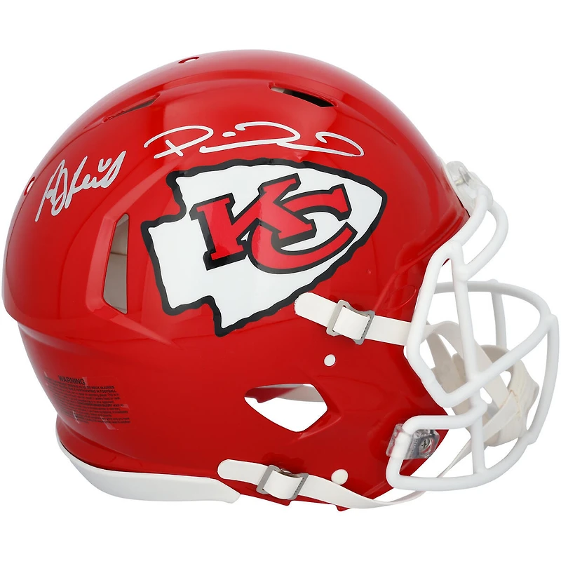 Patrick Mahomes & Andy Reid Kansas City Chiefs Autographed Riddell Speed Authentic Helmet