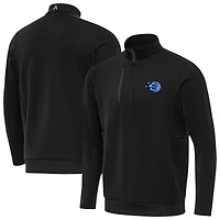 Men's Antigua Black Orlando Magic New Logo Generation Quarter-Zip Pullover Top