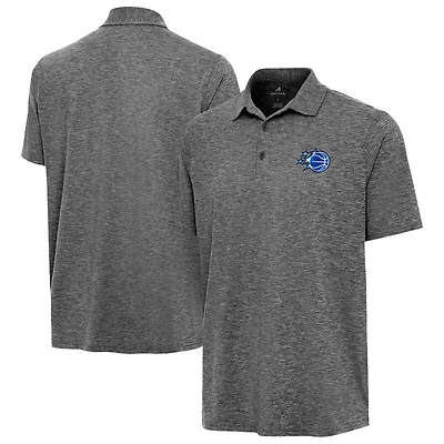 Men's Antigua Heather Black Orlando Magic New Logo Par 3 Polo