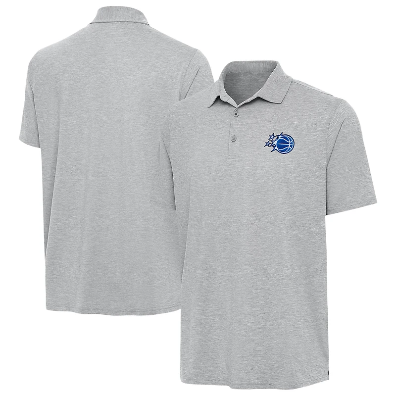 Men's Antigua Heather Gray Orlando Magic New Logo Par 3 Polo